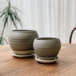 THE PLANT SOCIETY Round Planter By Katherine Mahoney