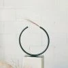 THE PLANT SOCIETY Almost A Circle – Stainless Steel, Medium Vase In Matte Black By Anna Varendorff