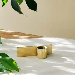 THE PLANT SOCIETY Fundament Candle Holders Brass By FRAMA