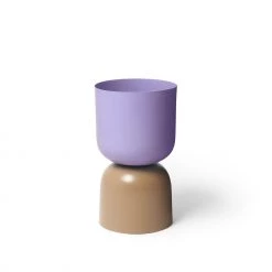 THE PLANT SOCIETY Two-Tone Goblet Planter By Lightly Metal Planters