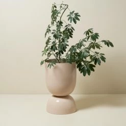 THE PLANT SOCIETY Extra Large Goblet Planter By Lightly Metal Planters