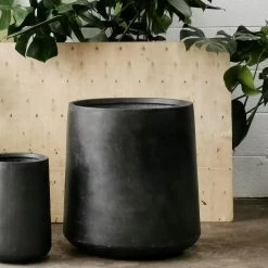 THE PLANT SOCIETY ONLINE OUTPOST Large Planters Tapered Planter In Charcoal