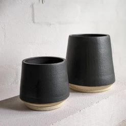 THE PLANT SOCIETY All Planters Mid Black Planter By Penelope Duke