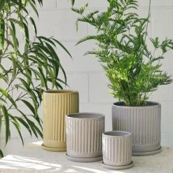 THE PLANT SOCIETY Lilac Fluted Planter By Arcadia Scott All Planters