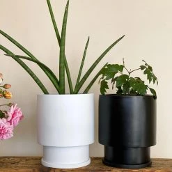 Totem Collection By The Plant Society Midi Low Tower Planter By The Plant Society X Capra Designs- Totem Collection -