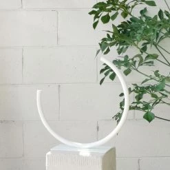 THE PLANT SOCIETY Edging Over – Stainless Steel, Medium Vase In White By Anna Varendorff All Homewares