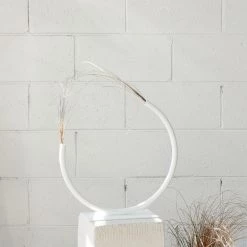 THE PLANT SOCIETY Edging Over β Stainless Steel, Medium Vase In White By Anna Varendorff All Homewares