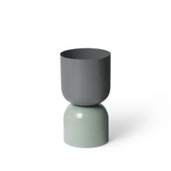 THE PLANT SOCIETY Two-Tone Goblet Planter By Lightly Metal Planters