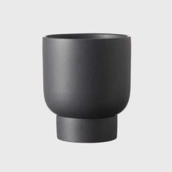 THE PLANT SOCIETY Charcoal Finch Planter By Evergreen Collective