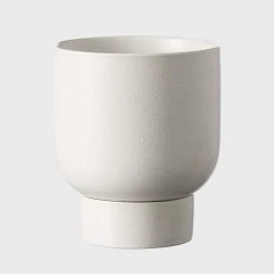 THE PLANT SOCIETY Small Planters Soft White Finch Planter By Evergreen Collective