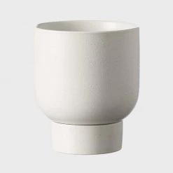 THE PLANT SOCIETY Small Planters Soft White Finch Planter By Evergreen Collective