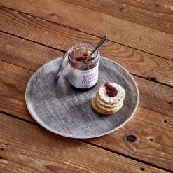 THE PLANT SOCIETY ONLINE OUTPOST Linen Coated Round Tray By Fog Linen All Homewares