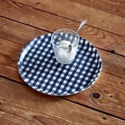 THE PLANT SOCIETY ONLINE OUTPOST Linen Coated Round Tray By Fog Linen All Homewares