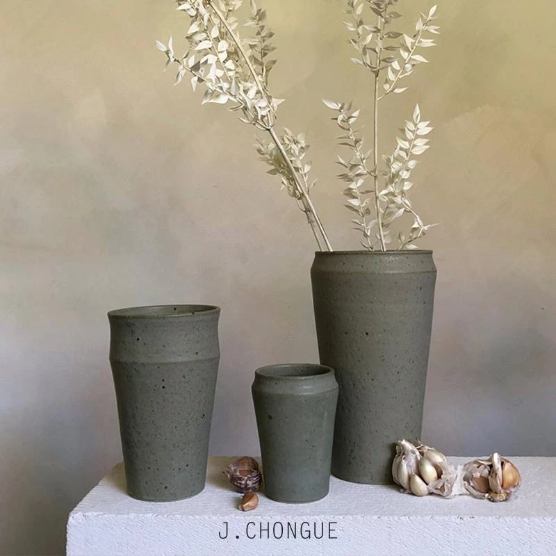 THE PLANT SOCIETY Lichen Green Heirloom Vases By Alison Frith 4 THE PLANT SOCIETY Lichen Green Heirloom Vases By Alison Frith