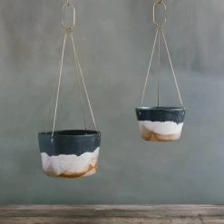 THE PLANT SOCIETY Hanging Planters Landscape Brass Hanging Planter By Leaf & Thread