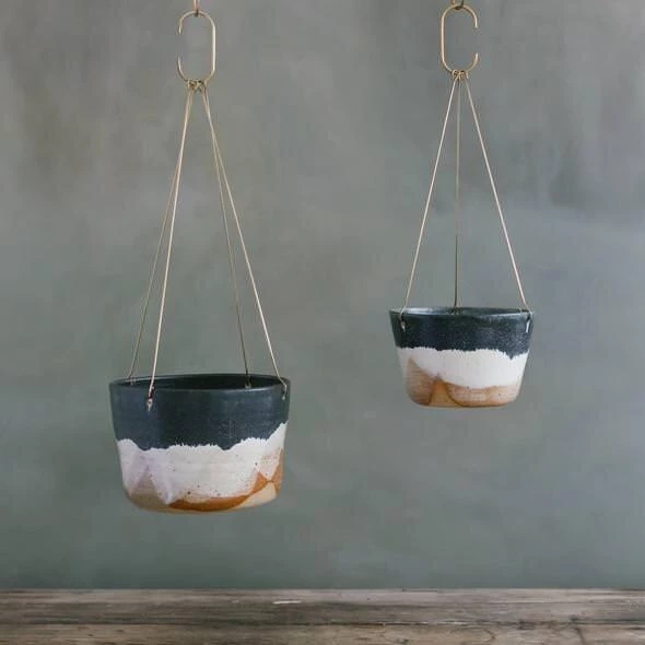 THE PLANT SOCIETY Hanging Planters Landscape Brass Hanging Planter By Leaf & Thread 4 THE PLANT SOCIETY Hanging Planters Landscape Brass Hanging Planter By Leaf & Thread