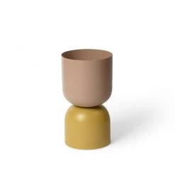 THE PLANT SOCIETY Two-Tone Goblet Planter By Lightly Metal Planters