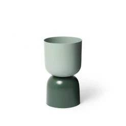 THE PLANT SOCIETY Two-Tone Goblet Planter By Lightly Metal Planters