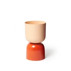 THE PLANT SOCIETY Two-Tone Goblet Planter By Lightly Metal Planters