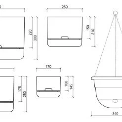 THE PLANT SOCIETY Medium Planters Self Watering Planter 250mm By Mr Kitly