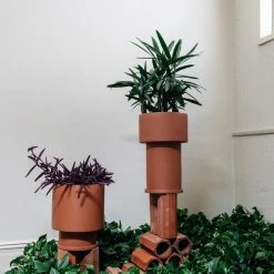 Totem Collection By The Plant Society Low Tower Planter By The Plant Society X Capra Designs- Totem Collection -
