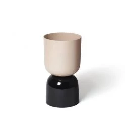 THE PLANT SOCIETY Two-Tone Goblet Planter By Lightly Metal Planters
