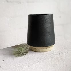 THE PLANT SOCIETY Tall Black Planter By Penelop Duke