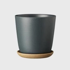 THE PLANT SOCIETY Bonnie Planter In Slate By Evergreen Collective