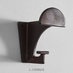 THE PLANT SOCIETY Compass Hook Blackened Bronze By Henry Wilson