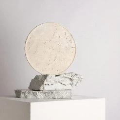 THE PLANT SOCIETY Travertine Tray By Addition Studio All Homewares